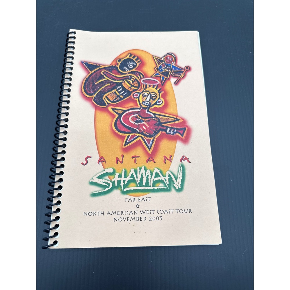 Santana Shaman Tour 2003 Itinerary Book Far East North American West Coast Tour
